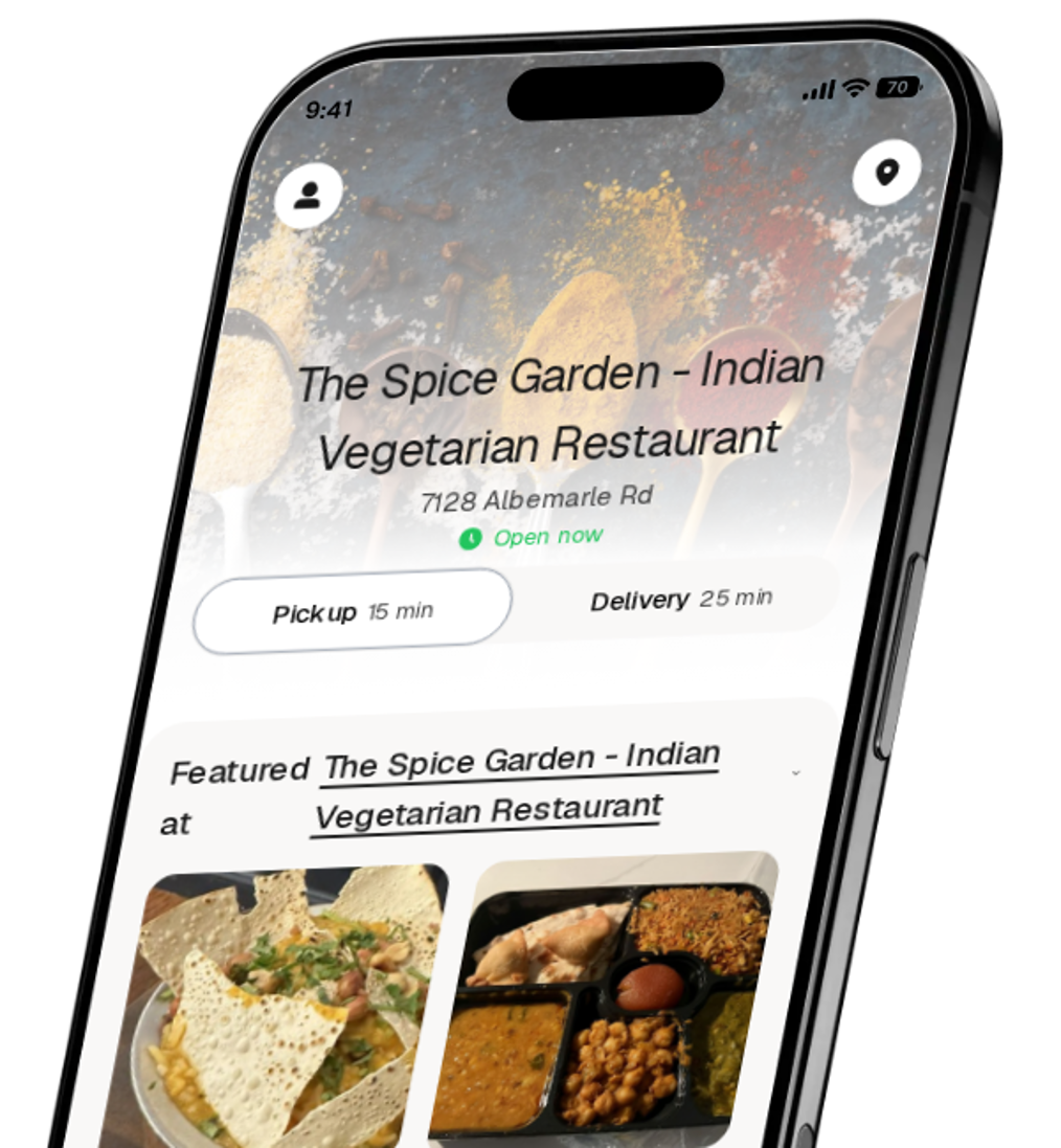 The Spice Garden - Indian Vegetarian Restaurant app preview